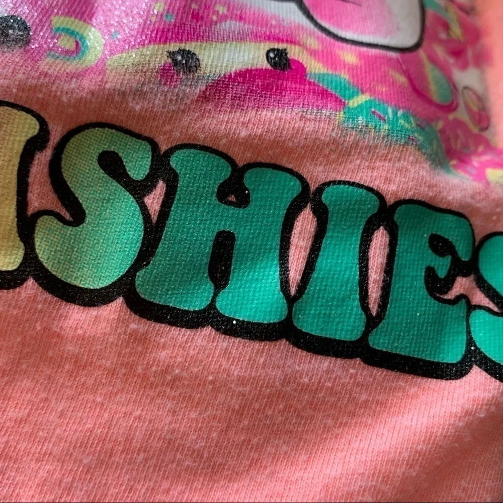 The Children’s Place Girls 5/6 Graphic Cats Neon Tee.